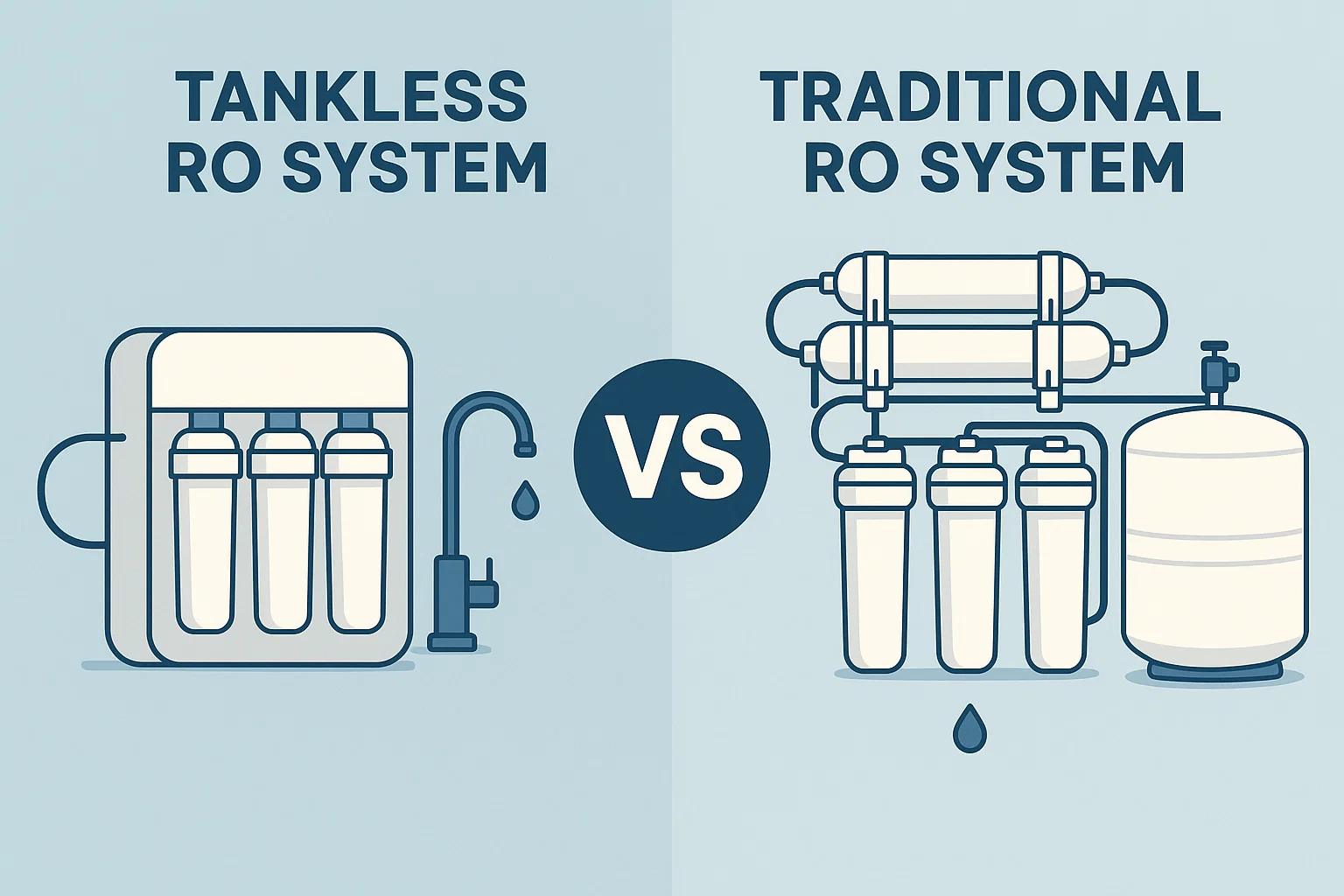 Tankless RO system vs Traditional